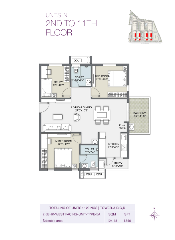 Tower A 2.5BHK