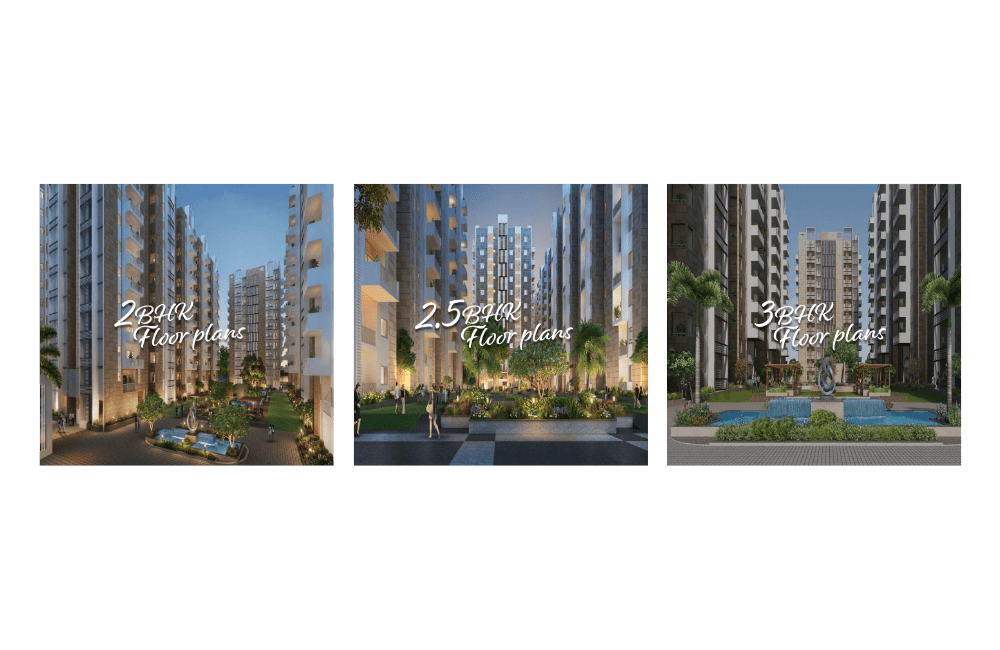 Wide range of floor plans
